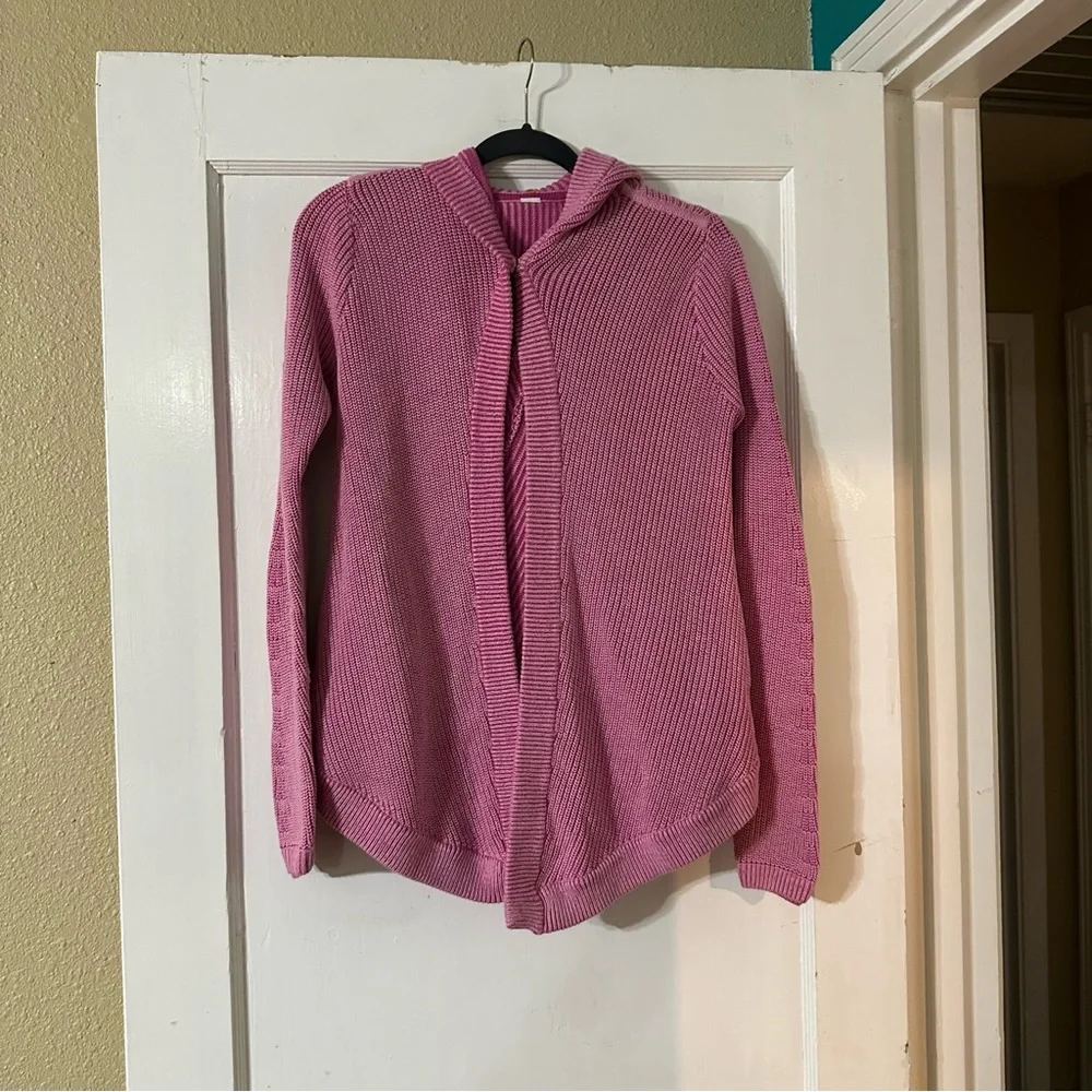 Ivivva By Lululemon Girls Size 14 To The Moon Pink One Snap Cardigan Hoodie